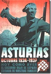 A poster of 1937, remember the '14 Asturian revolution
